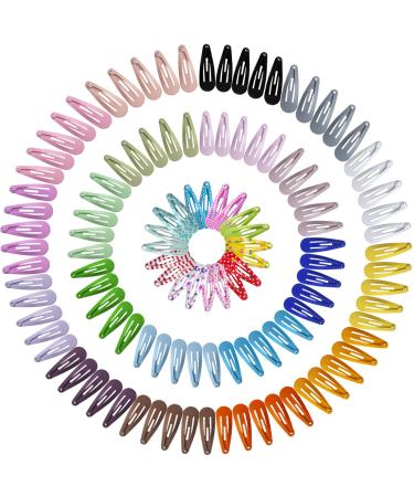 SLYFTE Premium Snap Mini Hair Clips  Kids Barrettes Metal Non Slip Hair Bow Clips for Girls Toddlers Hair Accessories(1.2 Inch 30 colors)