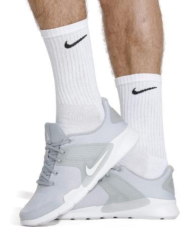 Nike Everyday Cushion Crew Socks - White/Black - Size Medium - Buy Online on GoSupps.com