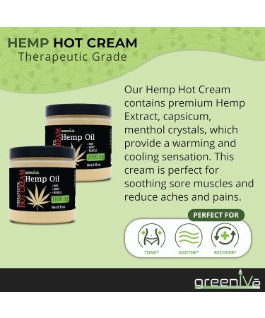 Buy GreenIVe Hemp Hot Cream 2000mg - Soothing Moisturizer for Pain Relief | Exclusively on Amazon - Buy Online on GoSupps.com