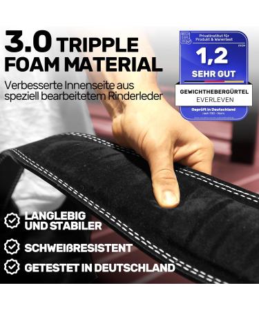 Everleven Leather Weight Lifting Belt Set | Unisex Weightlifting Gym Belt for Bodybuilding | Durable L/XL Black Fitness Gear - Buy Online on GoSupps.com