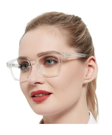 AEZUNI Reading Glasses Sturdy Cute 1.25 Readers Women Plus Frame 125 diaptor (1.0 1.25 1.5 1.75 2.0 2.25 2.5 2.75 3.0 3.5 4.0 5.0 6.0) A-transparent 1.25 x