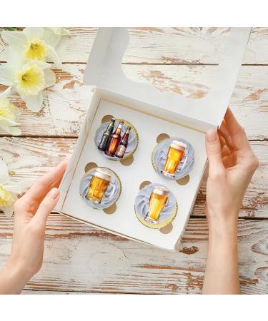 24 x Precut Beer Glasses Pint Lager Edible Wafer Rice Paper Cupcake Topper Decoration For Cakes - Buy Online on GoSupps.com