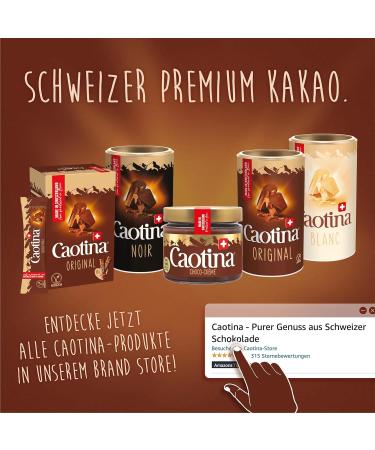 Caotina Original Drinking Chocolate Sticks | Swiss Cocoa Powder for Hot Chocolate | Sustainable & Certified | 10 x 15g Pack - Buy Online on GoSupps.com
