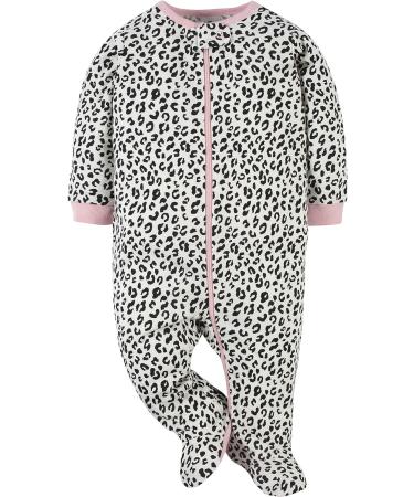 Gerber Baby Infant Toddler Bodysuit Footies - 6-9 Months Leopard Pink - Buy Online on GoSupps.com