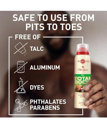 Old Spice Whole Body Deodorant for Men Total Body Deodorant Fiji Scent Aluminum Free Deodorant Spray for 24/7 Freshness // Dermatologist Tested Whole Body Deodorant 3.5 oz - Buy Online on GoSupps.com