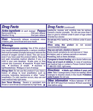 Chloraseptic Sore Throat Lozenges Cherry - 6 Pack (18 Count) - Buy Online on GoSupps.com