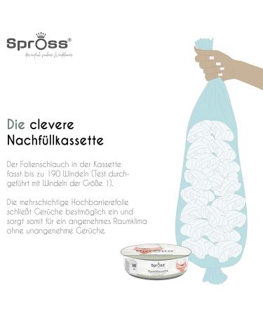 Buy Spring Baby Diapers with Odor-Tight System & One-Handed Control - 2-Piece Refill Cassette Trash Can - International Shipping Available - Buy Online on GoSupps.com