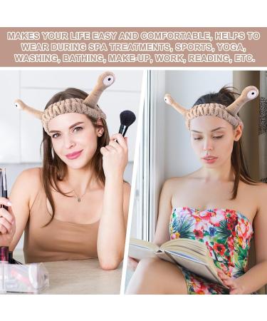 Shop Molain Chicken Strap Spa Facial Wash Headband - Cute Fleece Elastic Makeup Forehead Strap for Women - Khaki Hair Accessory - Buy Online on GoSupps.com