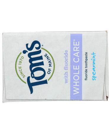 Tom's of Maine Whole Care Toothpaste - 4.7 Ounce | Natural Oral Care for Healthy Smiles - International Shipping Available - Buy Online on GoSupps.com