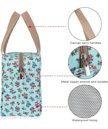 IGNPION Large Waterproof Travel Toiletry Bag - Blue Small Floral - Buy Online on GoSupps.com