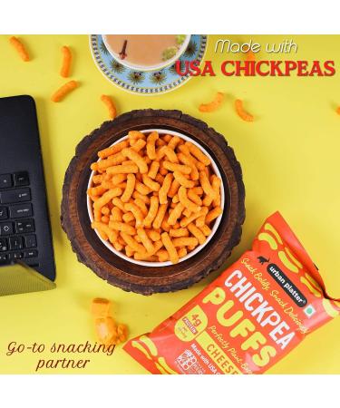  Urban Platter Urban Platter Cheddar Flavored Chickpea Puffs 65g (Crunchy Salty Snack | Plant-Based | 4g Protein Per Serving | American Chickpeas) - Buy Online on GoSupps.com