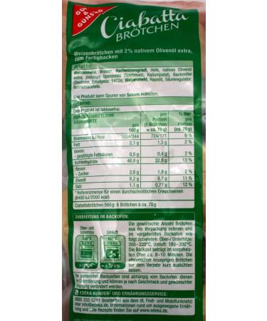  Gut & G nstig Gut & G nstig Set of 6 small ciabatta breads 6 x 560 g - Buy Online on GoSupps.com
