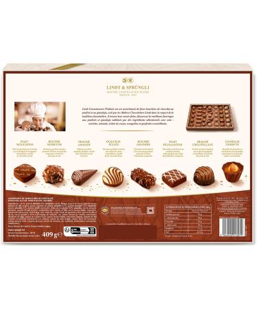 Lindt - Bo te CONNAISSEURS Pralin s - Assortiment de Chocolats au Lait et Noirs Pralin s - Id al pour No l 409g Pralin s (Moyen) 409g - Buy Online on GoSupps.com