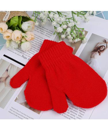 URATOT 6 Toddler Knitted Magic Stretch Gloves | Winter Warm Soft Baby Mittens 5-8 Years | Black Navy Red - Buy Online on GoSupps.com