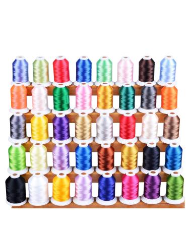 Simthread 60WT Sewing Embroidery Machine Thread Kit - 40 Colors 1100 Yards Spool for Brother Janome etc Sewing Embroidery Machines - Buy Online on GoSupps.com