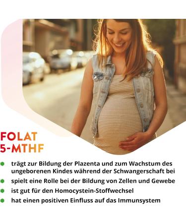 Vitals Folate 5-MTHF 400mcg - Vegan Folic Acid with Quatrefolic for Pregnancy - 100 Capsules - Buy Online on GoSupps.com