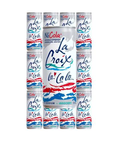 La Croix La Cola Naturally Essenced Flavored Sparkling Water 12oz Can (Pack of 12 Total of 144 Oz)