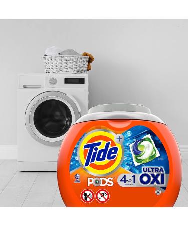 Tide PODS 4 in 1 Ultra Oxi Laundry Detergent Soap Pods - 73 Count, High Efficiency (HE) - Buy Online on GoSupps.com
