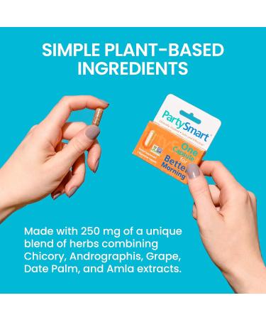 Himalaya PartySmart 10 Vegetarian Capsules Provides Antioxidants Non-GMO Plant-based 250 mg 3 Pack 10 count (Pack of 3) - Buy Online on GoSupps.com