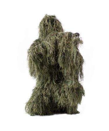 VIVO Ghillie Suits Adult and Youth Sizes Dry Grass Leaf and Woodland Camo Styles Medium-Large Woodland