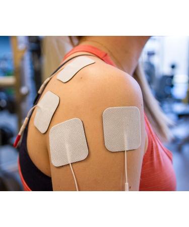 2x2 Premium Re-Usable Self Adhesive Electrode Pads for TENS/EMS Unit - Fabric Backed with Premium Gel - Latex Free (20 Pack) - Buy Online on GoSupps.com