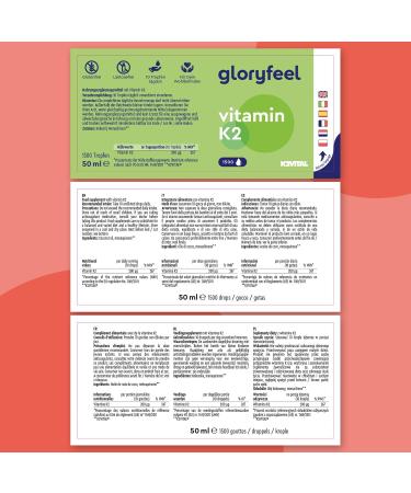 Vitamin K2 MK-7 200 g - 2550 Drops (75ml) - Highest All-Trans Content 99 7+% (VitaMK7 by Gnosis) Naturally Fermented - Laboratory Tested Without additives Produced in Germany - Buy Online on GoSupps.com