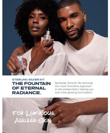 Buttah Skin Sterling Silver Kit - Everlasting Retinol Oil Awakening Eye Cream & Face Wand for Radiant Beauty | International Shipping Available - Buy Online on GoSupps.com