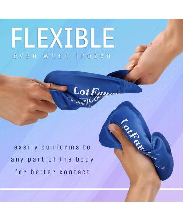 LotFancy 2pc Gel Ice Packs for Hot Cold Therapy - Pain Relief for Face, Head, TMJ, Wisdom Teeth, Oral Surgery, Sport Injuries, Migraine, Muscle Joint - Reusable Heating Cooling Gel Pads 7.3 x 3.7in (2 Pack) - Buy Online on GoSupps.com