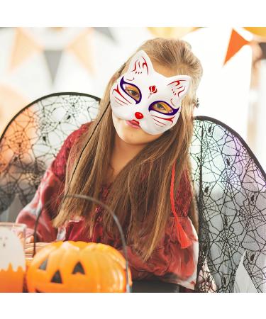 Stobok Cat Masks - Set of 3 Unfinished White Halloween Party Props - DIY Empty Masks for Fun & Creative Costumes - Buy Online on GoSupps.com