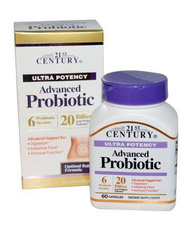 21st Century Ultra Potency Advanced Probiotic Capsules 60 ea (Pack of 3)