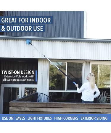 Eversprout 20 Ft Reach Cobweb Duster with 12ft Extension Pole | Medium-Stiff Bristles | Lightweight 3-Stage Aluminum | Indoor & Outdoor Use - Buy Online on GoSupps.com