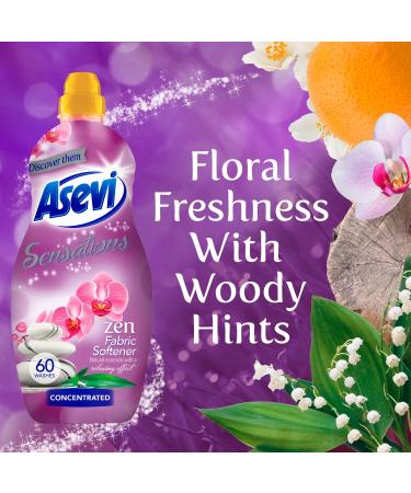 Asevi Sensations Fabric Softener 1.44L - Zen Zen Scent, 60 Washes - Buy Online on GoSupps.com