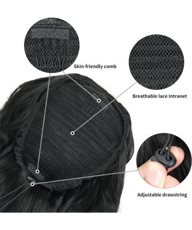 26 Inch Black Ponytail Extension Long Wavy Hair Extensions Synthetic Long Hair Pieces for Women Soft Natural Pony Tails Extensions Drawstring Ponytail Hair Extension for Daily Use (Color: Black) Drawstring-Black - Buy Online on GoSupps.com