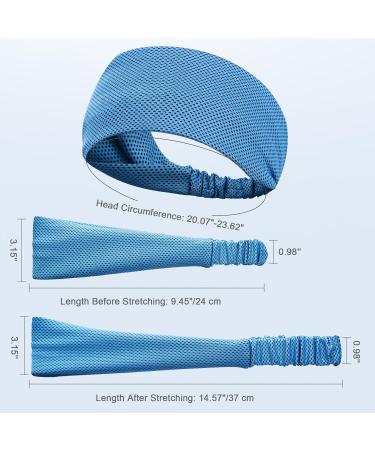 Men's Cooling Headband - Highly Stretchy Sports Welding Tape for Yoga Running Cycling & Basketball - Double-Sided Moisturizing Hair Band (4-Pack - Black) - Buy Online on GoSupps.com