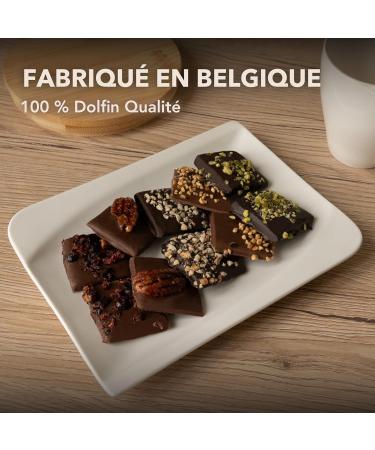 Dolfin Caramels & Chocolats Chocolat au Lait & Noix de P can - Caramel au Beurre Sal Maison Noix Caram lis es- Id e Cadeau Confiseries Friandises Bonbons - Fait en Belgique 200g - Buy Online on GoSupps.com