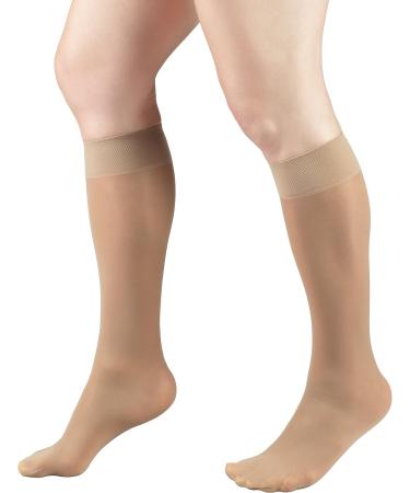 Truform Compression Knee High Stockings 8-15 mmHg - Beige Large (2 Pack) for Optimal Support & Style - Buy Online on GoSupps.com