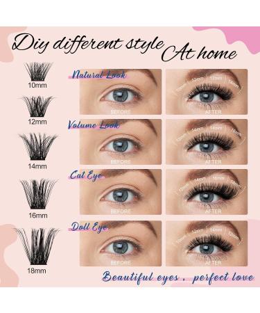 Shop Crislashes 144 Pcs D Curl 18mm Cluster Eyelashes - Reusable Wispy Manga Extensions for Stunning Looks - Buy Online on GoSupps.com