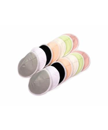 Contoured or Round | Washable Reusable Bamboo Nursing Pads | Organic Bamboo Breastfeeding Pads | Large (12cm) | 14 Pack with 2 Bonus Pouches & Free E-Book Contoured 14 Piece Large (12cm) - Buy Online on GoSupps.com
