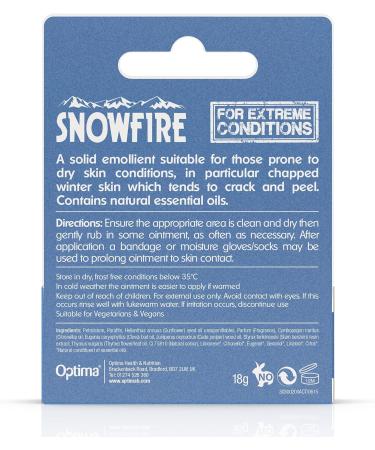 Snowfire Ointment Stick - Natural Vegan & Cruelty-Free Dry Skin Emollient - 18g - Buy Online on GoSupps.com