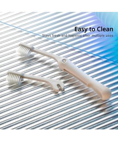 Travel Toothbrush with Case & Replaceable Heads - Ultimate Camping & Business Travel Essential | Xtr Space for Toothpaste - White - Buy Online on GoSupps.com