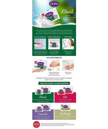 Duru Pure & Natural Classic Bar Soap - 24.69 oz | Gentle Cleansing & Moisturizing - Buy Online on GoSupps.com