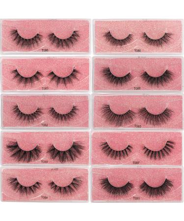 Dedbol 10 pairs of 10 models of 6D artificial fluffy natural mink eyelashes  dramatic false eyelashes(style 4)