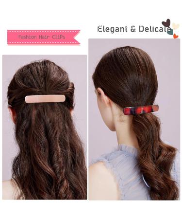 Buy 3 Pieces Vintage French Hair Clips for Women - Medium Automatic Clips for Thin Fine Hair - Multi Color Set - Buy Online on GoSupps.com