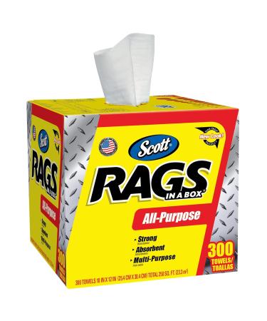 Kimberly-Clark 75600 Scott Rags White (Pack of 300) - Buy Online on GoSupps.com