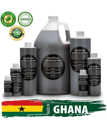 African Black Soap Liquid 8 oz - 100% Pure Natural Acne & Eczema Treatment - Unscented Face & Body Wash - Buy Online on GoSupps.com
