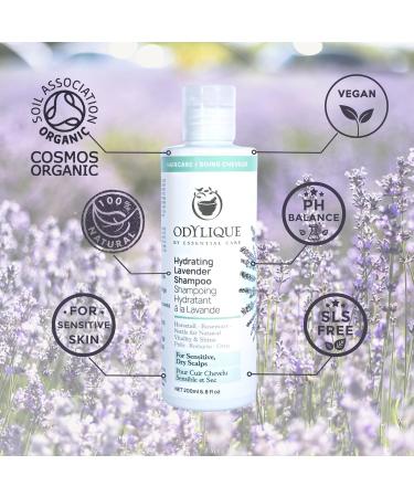 Odylique Organic Lavender Moisturizing Shampoo 200ml | Neutral pH Anti-Itch Shampoo | Natural Shampoo Without Sulfate Without Silicone - Buy Online on GoSupps.com