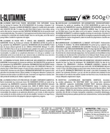 MyProtein L-Glutamine Powder Unflavoured Powder - 250g Unflavoured 250 g (Pack of 1) - Buy Online on GoSupps.com