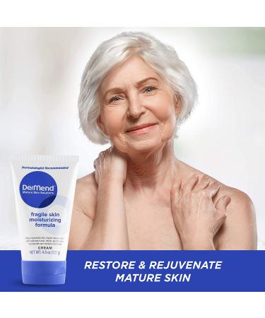 DerMend Fragile Skin Moisturizing Cream - Restoring & Rejuvenating Formula for Mature Skin - Anti-Wrinkle & Firming Daily Moisturizer - 4.5 Oz Tube - Buy Online on GoSupps.com