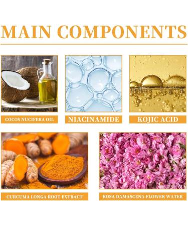 Turmeric Facial Cleanser Turmeric Face Wash Turmeric Kojic Acid Foaming Cleanser Brightening Foaming Face Wash Turmeric Foaming Facial Cleanser For face and body cleansing (1PC) - Buy Online on GoSupps.com