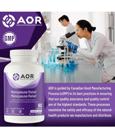 AOR - Menopause Relief 60 Capsules - Pre and Post Menopause Supplement for Women - Irritability Hot Flashes and Night Sweats Relief Supplement - Menopause Support Estrogen Balance for Women - Buy Online on GoSupps.com